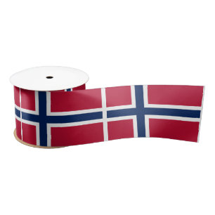 Ruban En Satin Drapeau de la Norvège