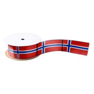Ruban En Satin Drapeau de la Norvège