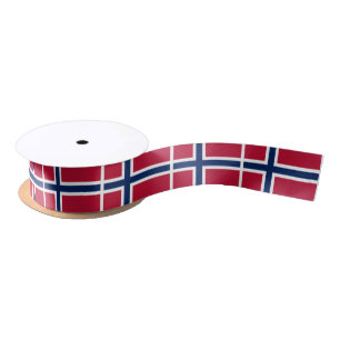 Ruban En Satin Drapeau de la Norvège