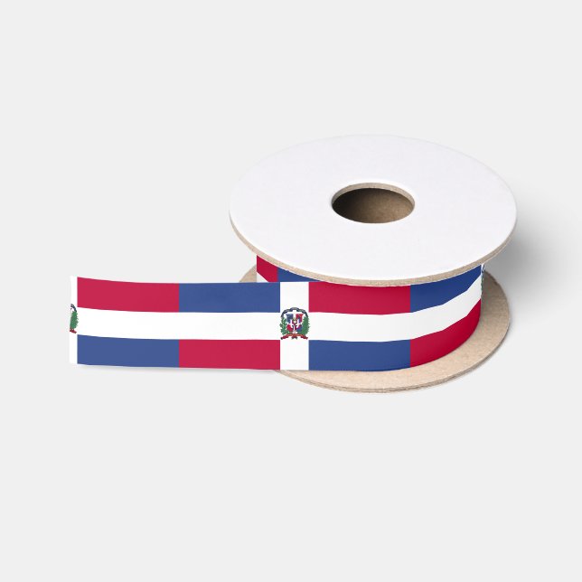 Ruban En Satin Drapeau de la République dominicaine (Bobine)