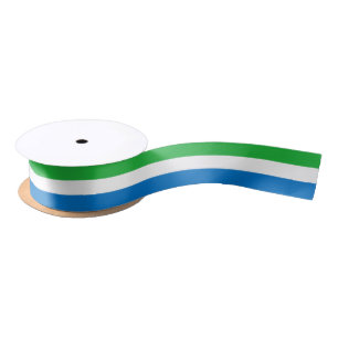 Ruban En Satin Drapeau de la Sierra Leone