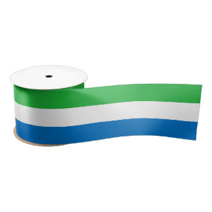 Ruban En Satin Drapeau de la Sierra Leone