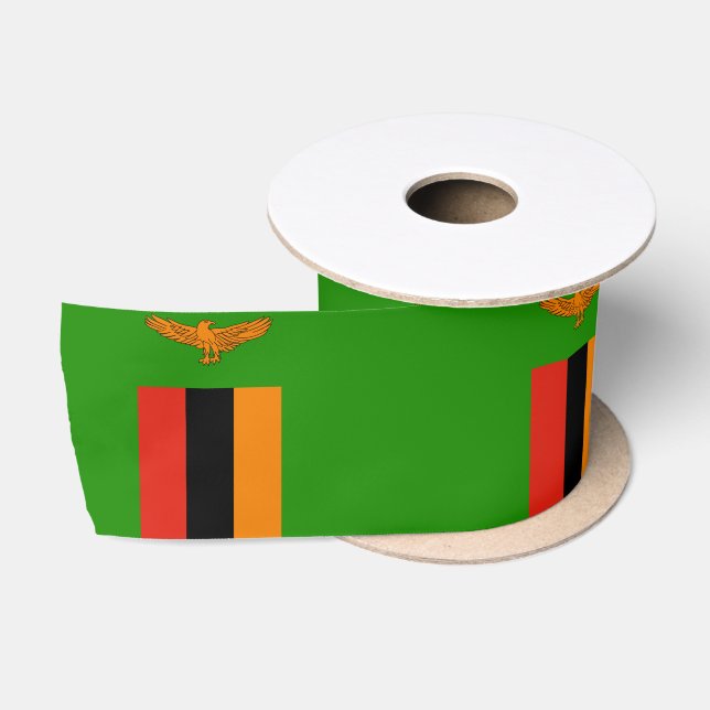 Ruban En Satin Drapeau de la Zambie (Bobine)