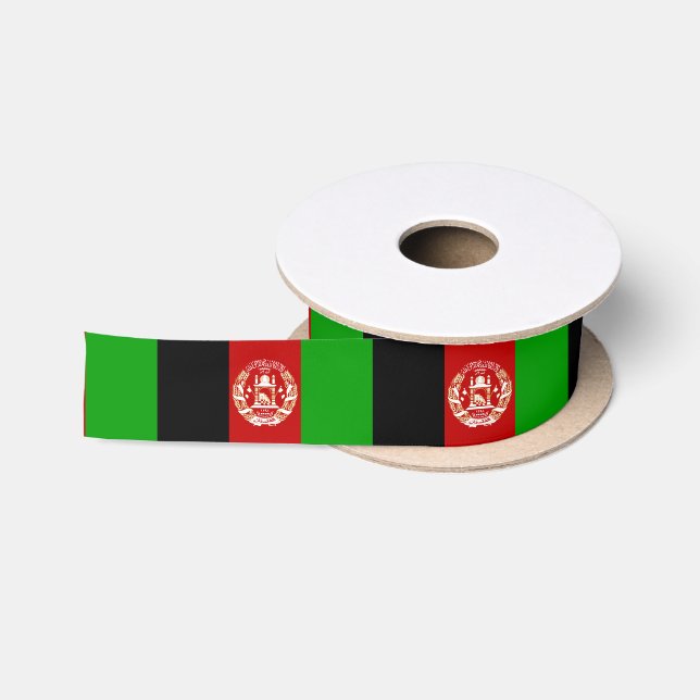 Ruban En Satin Drapeau de l'Afghanistan patriotique (Bobine)