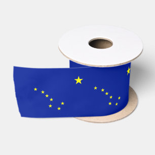 Ruban En Satin Drapeau de l'Alaska