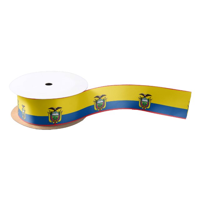 Ruban En Satin Drapeau de l'Équateur (Bobine)