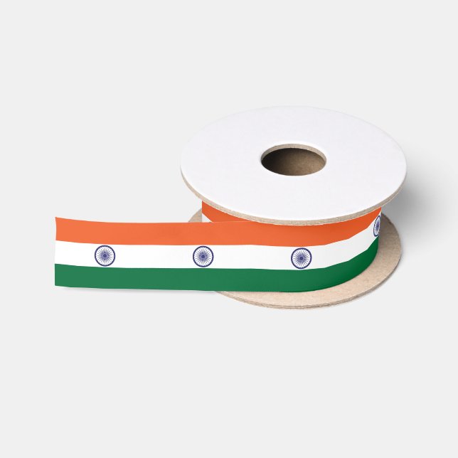 Ruban En Satin Drapeau de l'Inde (Bobine)
