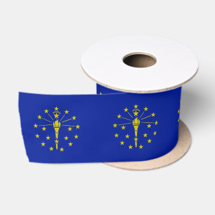 Ruban En Satin Drapeau de l'Indiana