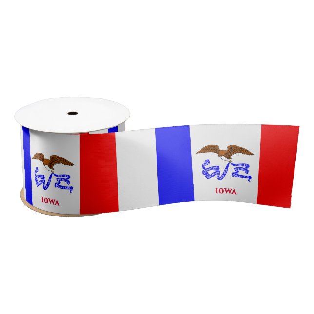 Ruban En Satin Drapeau de l'Iowa (Bobine)