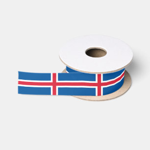 Ruban En Satin Drapeau de l'Islande