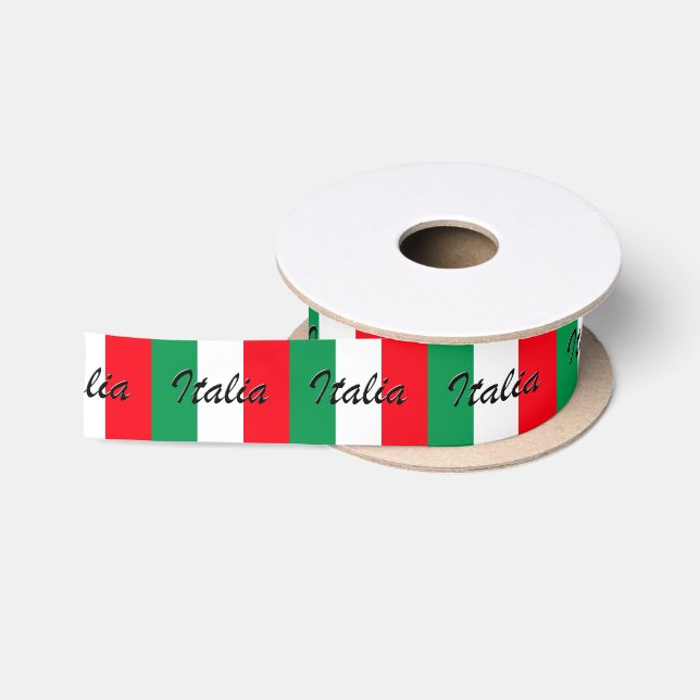 Ruban En Satin Drapeau de l'Italie - de haute qualité (Bobine)
