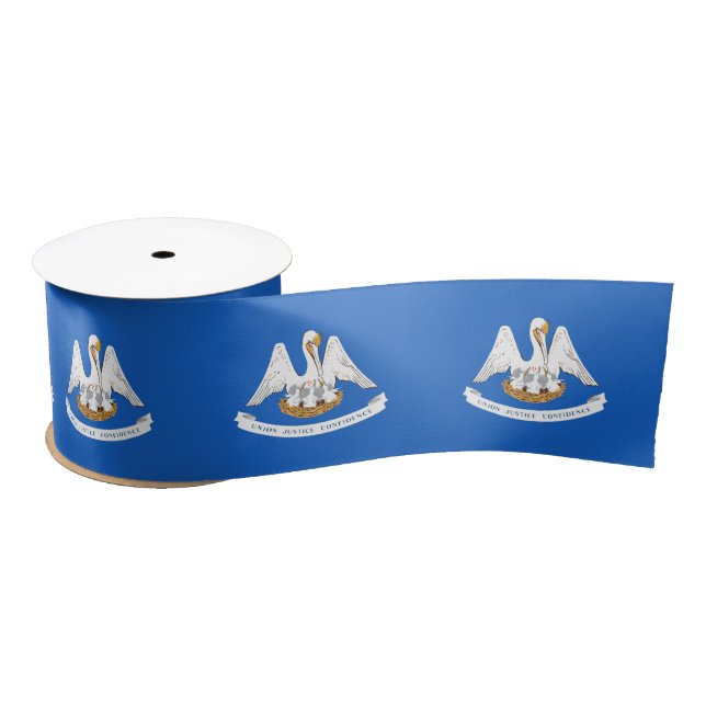Ruban En Satin Drapeau de Louisiane (Bobine)