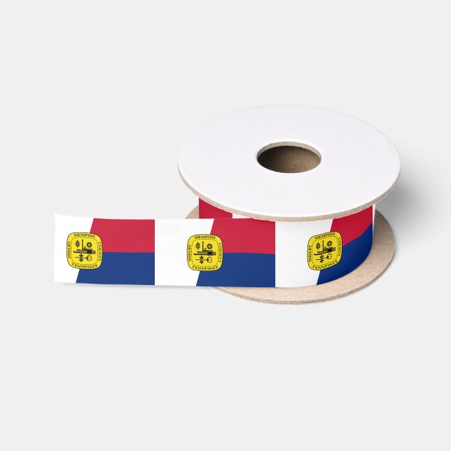 Ruban En Satin Drapeau de Memphis, Tennessee Satin Ribbon (Bobine)