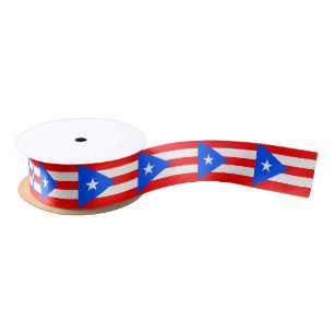 Ruban En Satin Drapeau de Porto Rico