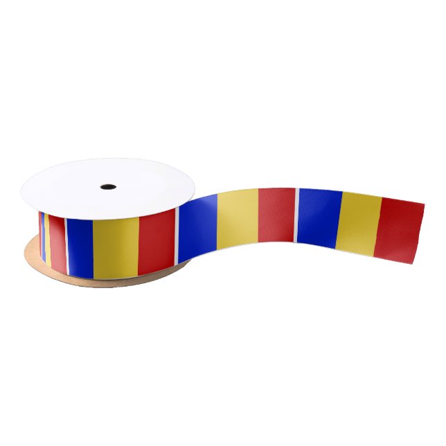 Ruban En Satin Drapeau de Roumanie (Bobine)