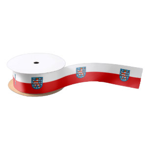 Ruban En Satin Drapeau de Thuringe Satin Ruban
