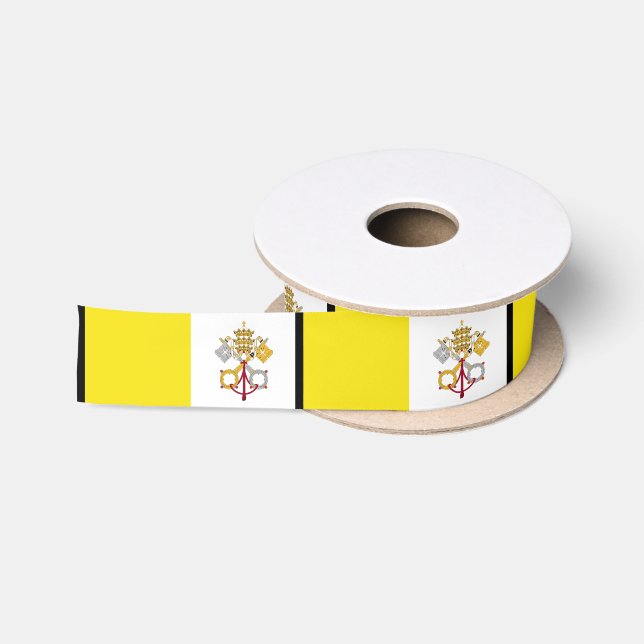 Ruban En Satin Drapeau de Ville du Vatican (Bobine)