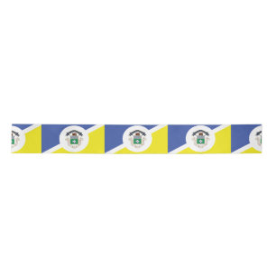 Ruban En Satin Drapeau de Winnipeg, Manitoba Satin Ribbon