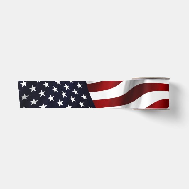 RUBAN EN SATIN DRAPEAU DES ÉTATS-UNIS D'AMÉRIQUE (Devant)