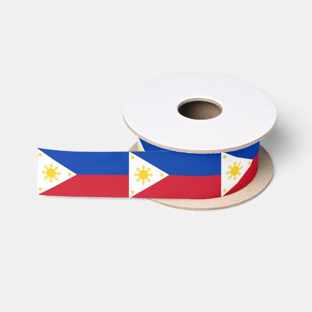 Ruban En Satin Drapeau des Philippines (Bobine)