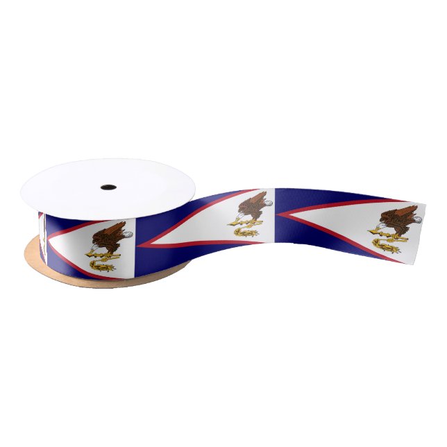 Ruban En Satin Drapeau des Samoa américaines patriotiques (Bobine)