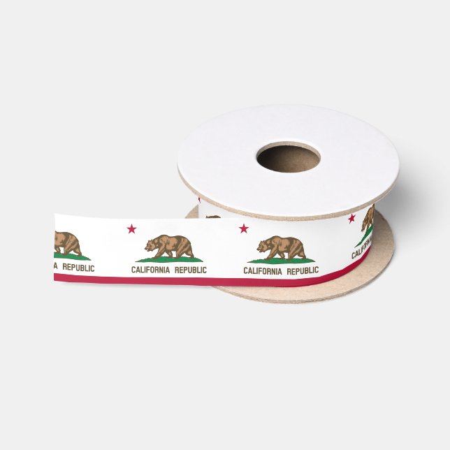 Ruban En Satin Drapeau d'État de Californie (Bobine)
