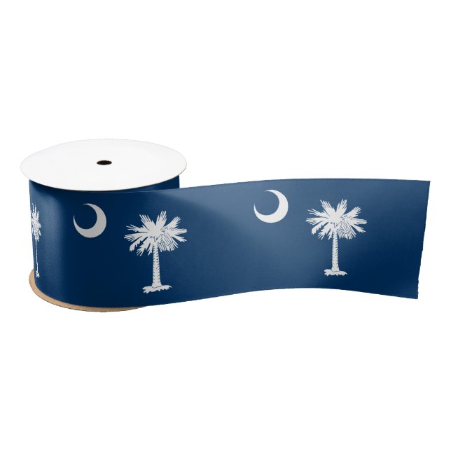 Ruban En Satin Drapeau d'État de Caroline du Sud (Bobine)