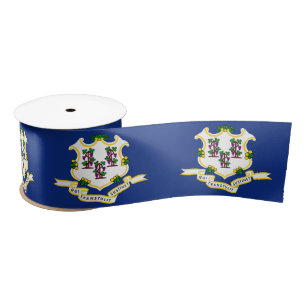 Ruban En Satin Drapeau d'État du Connecticut