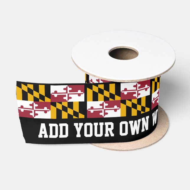 Ruban En Satin Drapeau d'état du Maryland (Bobine)