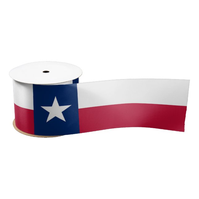 Ruban En Satin Drapeau d'état du Texas - couleur authentique de (Bobine)