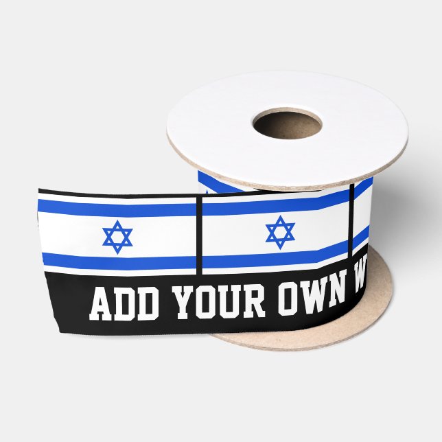 Ruban En Satin Drapeau d'Israélien (Bobine)
