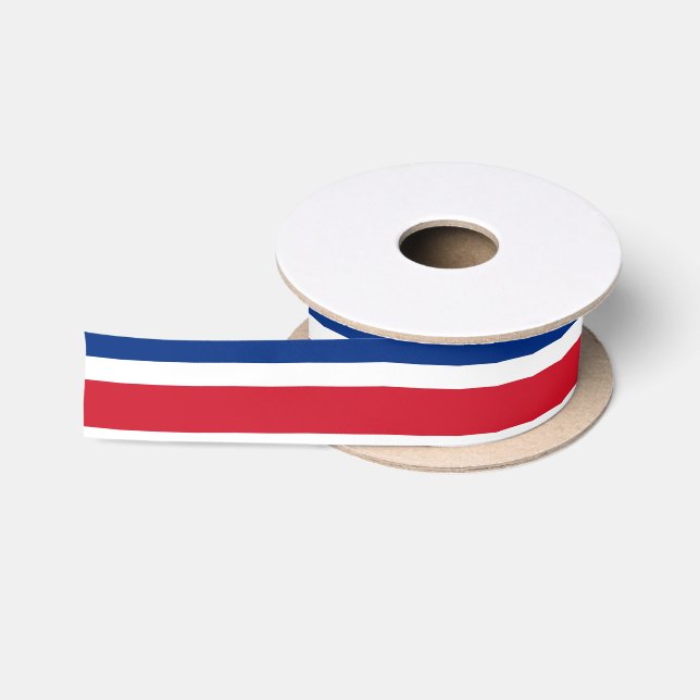 Ruban En Satin Drapeau du Costa Rica (Bobine)