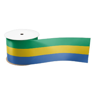 Ruban En Satin Drapeau du Gabon