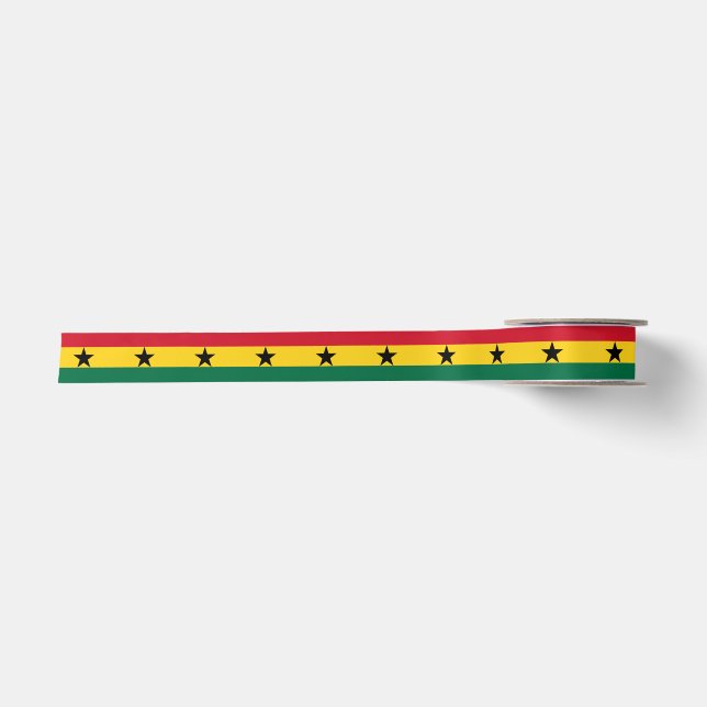 Ruban En Satin Drapeau du Ghana (Devant)