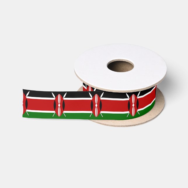 Ruban En Satin Drapeau du Kenya Massaï Bendera ya Kenya (Bobine)