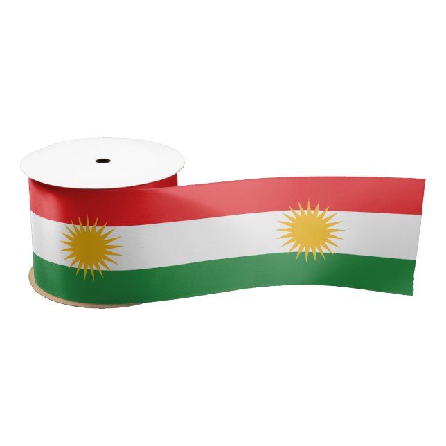 Ruban En Satin Drapeau du Kurdistan (Bobine)