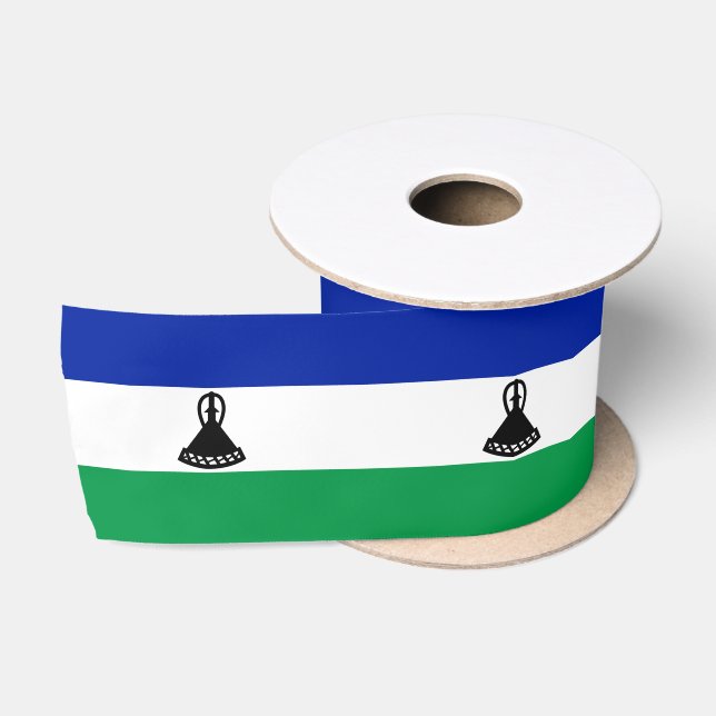 Ruban En Satin Drapeau du Lesotho (Bobine)