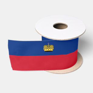 Ruban En Satin Drapeau du Liechtenstein