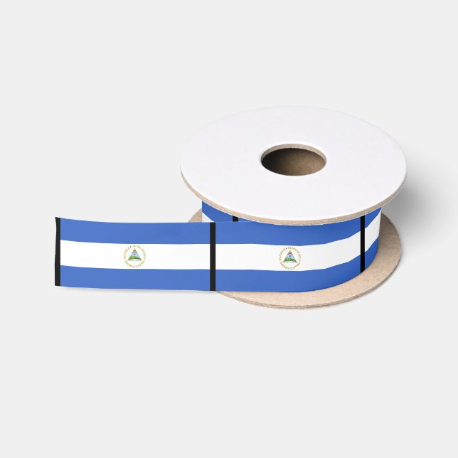 Ruban En Satin Drapeau du Nicaragua (Bobine)