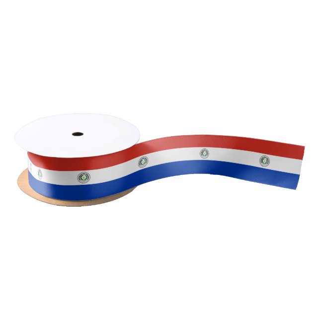 Ruban En Satin Drapeau du Paraguay (Bobine)