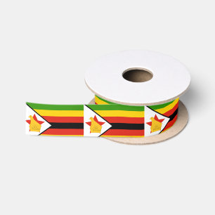 Ruban En Satin Drapeau du Zimbabwe