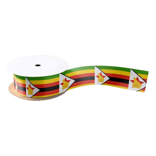 Ruban En Satin Drapeau du Zimbabwe (Bobine)