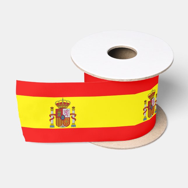 Ruban En Satin Drapeau espagnol (Bobine)