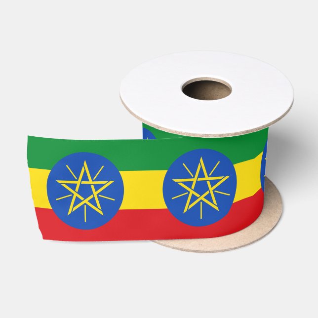 Ruban En Satin Drapeau éthiopien et voyage en Ethiopie, vacances/ (Bobine)