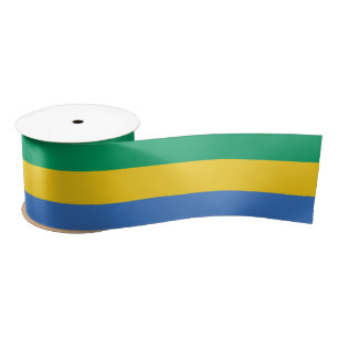 Ruban En Satin Drapeau gabonais (Gabon)