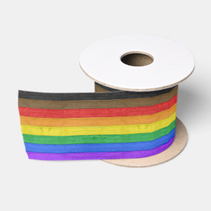 Ruban En Satin Drapeau gay pride inclusif SlipperyJoe ru texturé