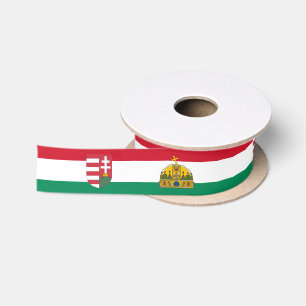 Ruban En Satin Drapeau hongrois, Emlem & Hongrie sports / Parti