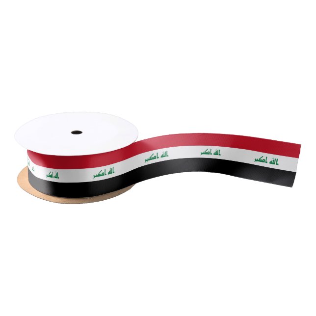Ruban En Satin Drapeau Iraq (Bobine)