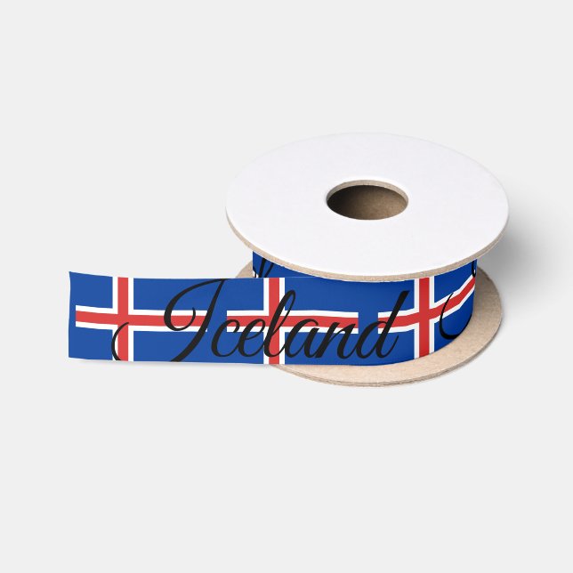 Ruban En Satin Drapeau islandais & Voyage islandais, vacances / s (Bobine)