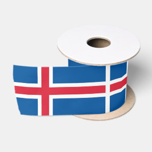 Ruban En Satin Drapeau Islande